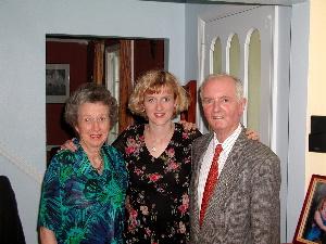 Alison, Mum and Dad going to the Theatre