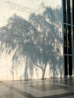 Wall outside Kennedy Center