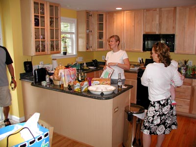 Alison pretending to cook