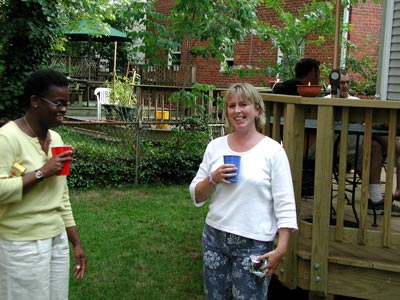 Yemi and Sheridan chatting