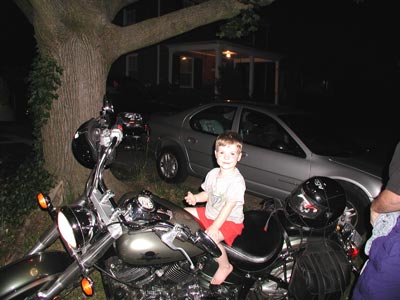 Connor on his bike